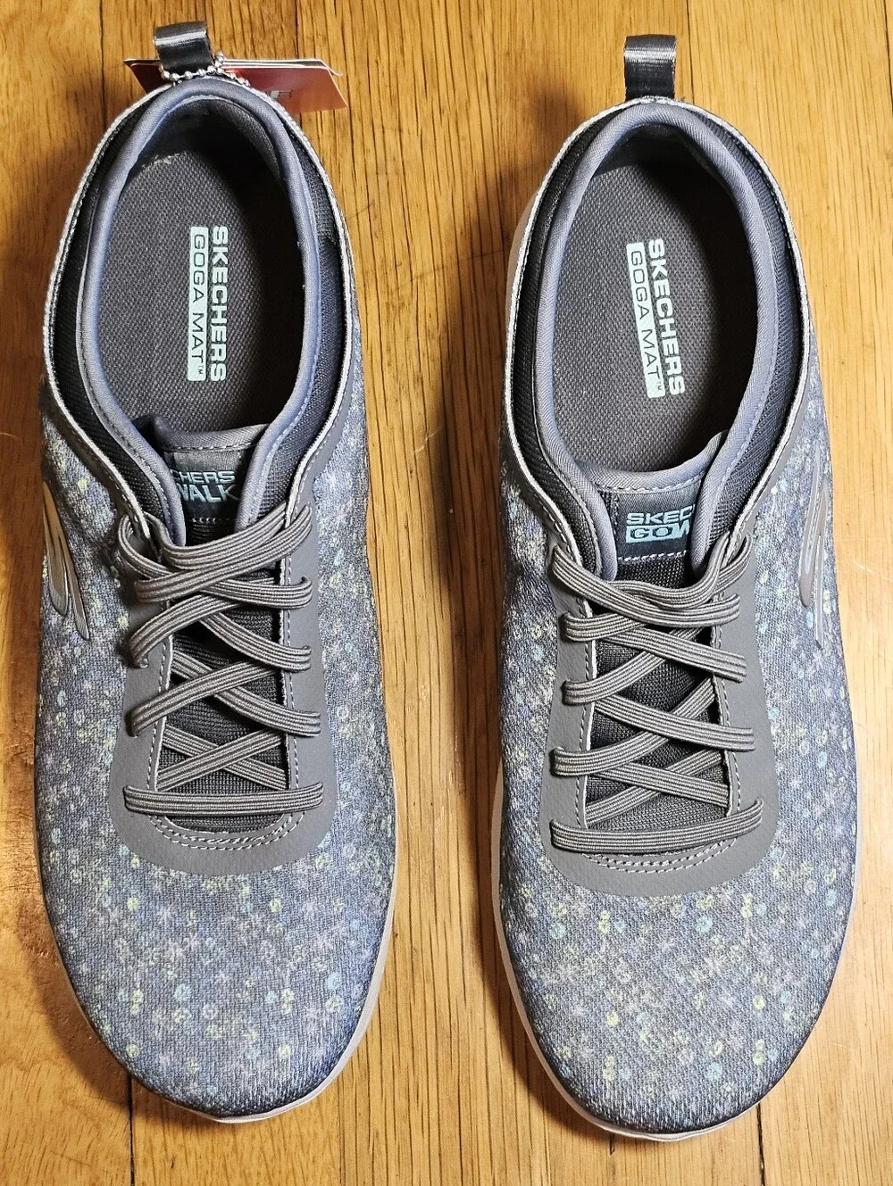 Skechers Go Walk Go Go Mat Slip On Blue Floral Sneakers Women's Size 8.5 NWT
